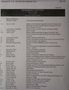 Liste des participants à la conférence Bilderberg à Ottawa
