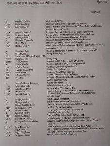 Liste des participants à la conférence Bilderberg à Ottawa