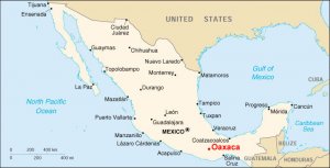 Carte de Mexico et d'oaxaca