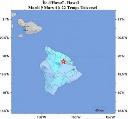 Tremblement de terre à Hawaï