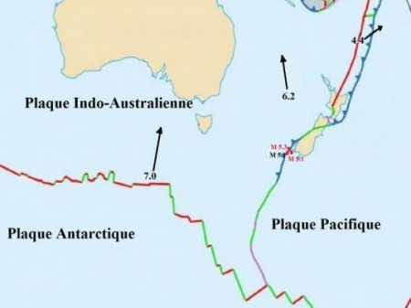 Plaques tectoniques en Océanie