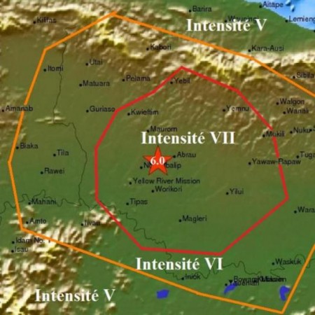 Tremblement de terre en Papouasie Nouvelle-Guinée