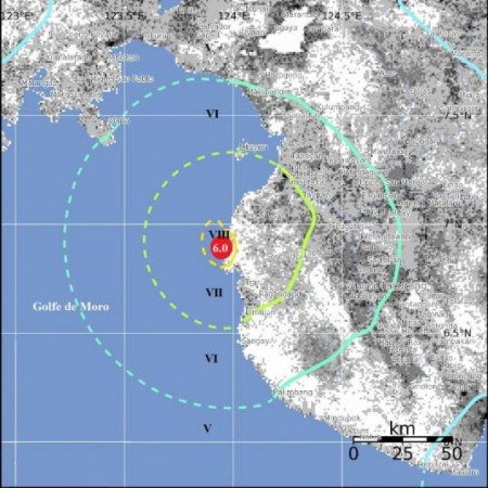 Tremblement de terre dans le golfe de Moro