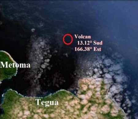 Volcan sous-marin dans l'archipel de Torres
