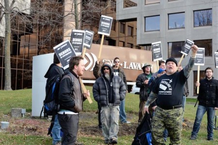 Occupation du RRQ à SNC Lavalin