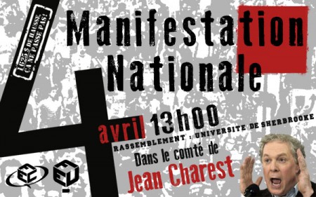 Manifestation 4 avril Sherbrooke