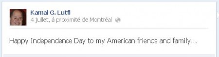 Kamal Facebook aime independance des USA