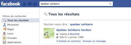 Québec solidaire sur Facebook