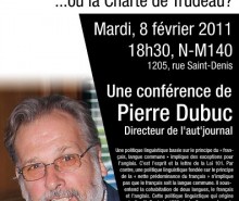 Conférence: La Charte de la langue française, ou la Charte de Trudeau?