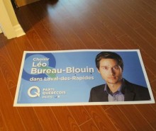 Insolite: une pancarte de Léo Bureau-Blouin en vente sur Kijiji pour 25$