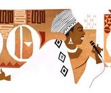 Miriam Makeba à l’honneur sur Google avec un doodle